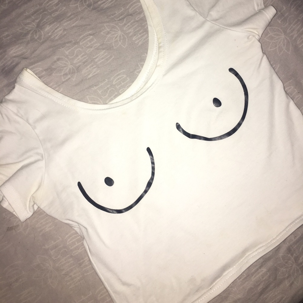 white crop top